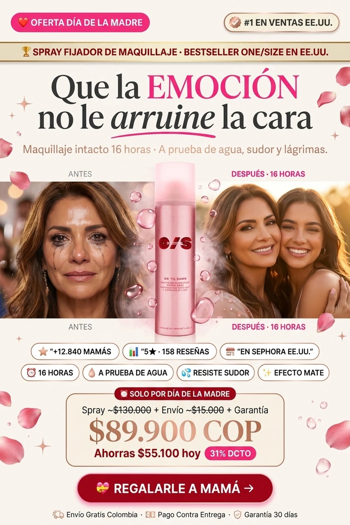 Spray Fijador de Maquillaje - O/S On ’Til Dawn